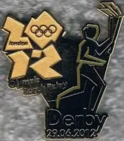 2012 London Olympic Torch Relay Derby Games Mark Pin