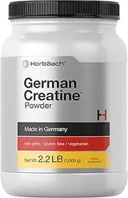 Creapure German Creatine Monohydrate Powder 1000g | Promotes Strength and Power | Made in Germany | Non-GMO, Vegetarian | by Horbaach