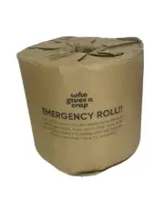 2 x Novelty Toilet Paper Emergency Roll 3 Ply 370 Sheets Who Gives A Crap bamboo