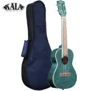 Kala Sparkle Series Mahogany Concert Ukulele Rhapsody In Blue + Bag KA-SPRK-AQUA