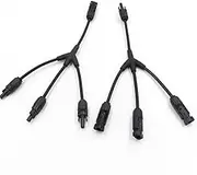 DIGISUO T Type/Y Type Branch Parallel Connector 30A 1000V TUV Solar Panel PV DIY Cable (Y Type 1 Pair M/FFF and F/MMM)