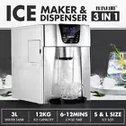 Maxkon 3L Ice Maker Machine 3in1 Portable Water Dispenser Bullet Benchtop Silver
