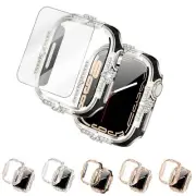 Double Color Diamond Screen Protector Case for iWatch Series 4 6 9 40/41/44/45mm