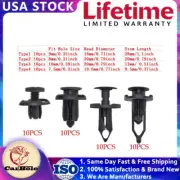 Car Body Rivet Push Pin 40pcs Plastic Fastener Retainer Bumper Fender Trim Clip (for: Volvo)