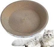 Cat Scratch Board, Cat Scratch Bed - Round Scratch Board - Large, Wide, Modern Sofa Bed - Ergonomic for Cats, Prevents Damage to Furniture