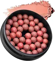 Blush Ball Set, Long Lasting Women's 2.55 in, Hydrating Makeup Supplies, Portable Coloring Tool, Travel Brush Compact for Daily Use Costume Party, and Outdoor
