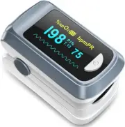 Fingertip Pulse Oximeter Blood Oxygen Saturation Monitor Pulse Ox, Heart Rate an