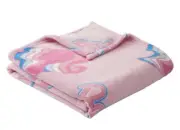 BARBIE PONYTAIL FLIP Pink/Blue Super Soft PLUSH BLANKET THROW Bedding 46x60 NEW!