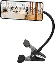 Acrylic Clip On Security Mirror, Ampper Flexible Convex Cubicle Mirror for Personal Safety and Security Desk Rear View Monitors or Anywhere (6.69" x 2.95", Rectangle)