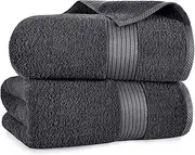 [Utopia Towels] Premium Jumbo Bath Products Bath Sheet 2 Pack - 100% Cotton Highly Absorbent and Quick Dry Extra Large Bath Towel - Super Soft Hotel Quality Towel (35 x 70 Inches, Grey)