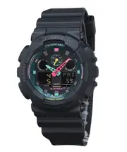 Casio G-SHOCK Multi Fluorescent Accent Series Quartz GA-100MF-1A 200M Mens Watch