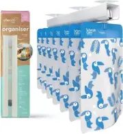 Cherub Baby Food Pouch & Breast Milk Bag Organizer with Suction Cups - Storage