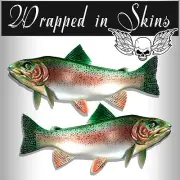 Trout Decals Fish Stickers Tackle Box RV Truck Trailer Camping AFP-0097