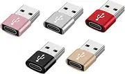 Angoily USB c to USB 5pcs Type c to USB 30 Adapter Set Portable USB c Female to USB Male Converter for Phone and Laptop Includes and Colors USB-c Charger