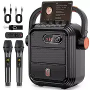 JYX Karaoke Machine with 2 Wireless Microphones, 5200mAh Portable Speaker Set...