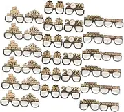 PLAFOPE 36pcs Glasses Decoration 2023 Christmas Sunglasses Happy New Year Glasses 2023 Nye Decorations 2023 Glasses Frames 2023 Decorative Glasses 2023 Eyeglasses Eve Child Number Paper