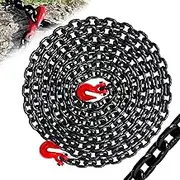 SENKEYFE 5/16" Binder Chain-20 Foot Trailer Safety Chain 4900 lbs Working Load,G80 Transport Binder Chain Chains with G70 Heavy Duty Hooks for Gooseneck Couplers,Tow Tie Down Truck Accessories