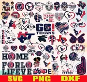HOUSTON TEXANS SVG, DESIGNS BUNDLE, CUT FILES, SVG for Cricut