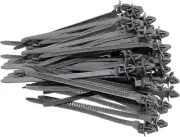 Push Mount Cable Zip Tie, 4 Inch Automotive Wire Loom Clips Zip Tie Holder Nylon