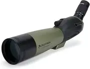 [Celestron] 52250 Ultima 20-60x80mm Angled Refractor Spotting Scope Telescope with Multi-Coated Optics, Waterproof Rubber Tubing and Soft Carry Case, Green