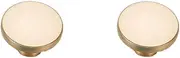 Dreneco 2 Pack Door Knobs Drawer Knobs Cupboard Knobs Drawer Handles Cupboard Handles Cabinet Pulls (Single Hole, Brushed Brass)