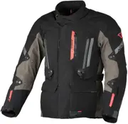 Macna Ultimax 2.0 waterproof Motorcycle Textile Jacket, black-grey-red, Size M for Men Black Grey Red