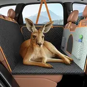 oneisall Dog Car Seat Cover Hard Bottom for Back Seat with 220KG(500lb) Load, Waterproof Dog Car Seat Extender Protector for Backseat, Wear-Resistant Anti-Slip Dog Car Seat Protector for Cars, SUVs