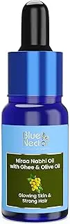 [Blue Nectar] Nabhi Oil with Ghee & Olive Oil | Ayurvedic Belly Button Oil for Glowing Skin & Strong Hair | Deep Hydration & Nourishment | 100% Natural Ingredients (22 Herbs, 10ml)