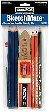 SketchMate Charcoal & Graphite Drawing Kit 9pcs-