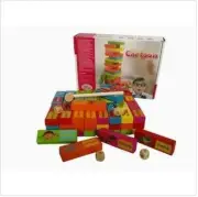 Premium Teaching Learning Cartoon Wooden Blocks Sticks Stacking Ages 3+ FAST DA9