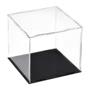 Acrylic Clear Display Case Box Dustproof Protection Showcase 20x20x20cm