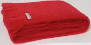 Masterweave Windermere Mohair Knee Wrap Throw Blanket -Ruby
