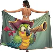 [RPLIFE] Snowman Kitten Family Bathing Suit Sarongs, Sarong with Fringe, Beach Sarong for Women, Summer Cover Ups Women