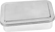 iplusmile Stainless Steel Medical Tray with Lid Cleaning Box for Laboratory Supplies Versatile Storage Container for Hospitals and Beauty Salons Design