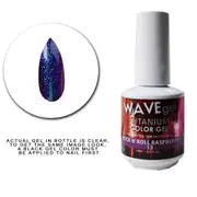 WAVE - UV LED Gel Nails Polish Glitter Titanium 13 Rock n Roll Rasberry