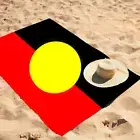 Aboriginal Flag Beach / Bath Towel