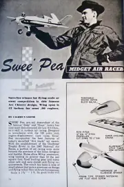 SWEE PEA & MIDGET MUSTANG PLANS + BUILDING ARTICLES for BOTH UC Model Airplanes