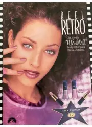 1997 Max Factor Reel Retro Flashdance Inspired Colors, Vintage Print Magazine Ad
