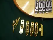 5 piece of Individual gold color Guitar Bridge Tailpiece for 4 or 5 String Bass
