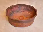 EgCopper Hammered Rustic Copper Bathroom Sink Vessel Remodel Decor Wash Basin A8