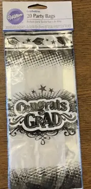 Graduation Party Bags Treat Loot Cellophane Bags 20 Congrats Grad