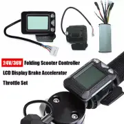 24V/36V Folding Scooter Controller Set LCD Display Brake Accelerator Throttle