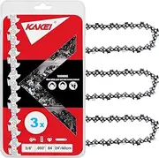 [KAKEI] 24 Inch Chainsaw Chain 3/8" Pitch .050" Gauge 84 Drive Links Fits Husqvarna 460 (Rancher), Stihl 33RS 84 25"/24" MS390 MS310 MS361 MS460 MS500 - Echo 72LPX84CQ, E84 (3 Chains)