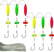 Visulong Catfish Fishing Set, Catfish Rig, Take Down Float Rig Making Kit with Circle Hooks, Double Rattle Beads and Peg Floats for Catching Big Catfishs