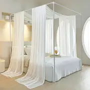 White Bed Canopy Scarf for Full/Queen - Luxury Sheer Canopy Bed Curtains with...