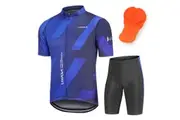 Men Breathable Quick Dry Comfortable Short Sleeve Jersey and Padded Shorts Cycling Clothing Set