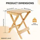 Wood Small Folding Table Foldable Small Patio Table Lightweight Folding DeKLV