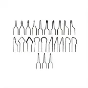 23PCS 1mm Pyrography Wire Tips Nibs for 30-50W Adjustable Wood Burning Machine #