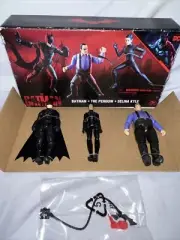 DC Comics The Batman 3-Pack 4" Batman,Selina Kyle & The Penguin - Open Box