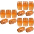 Set of 3 Mini Beer Keg Tiny House Accessories Miniature Wooden Wine Barrel